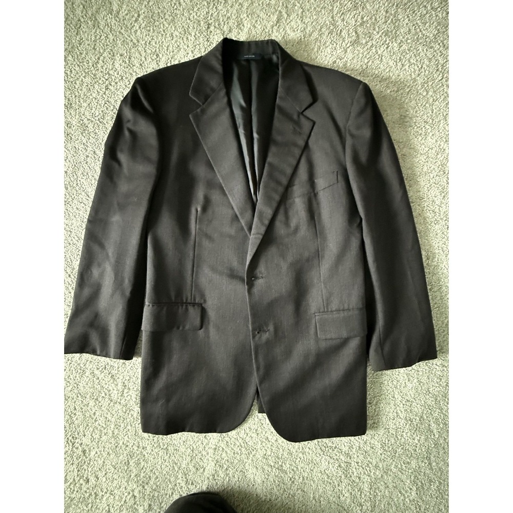 Brooks Brothers Blazer‎ Mens 42R Dark Grey Madison Makers Wool 2 Button